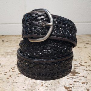 Men’s 36 ~ Hecho En Mexico Belt ~ Black Woven Pattern ~